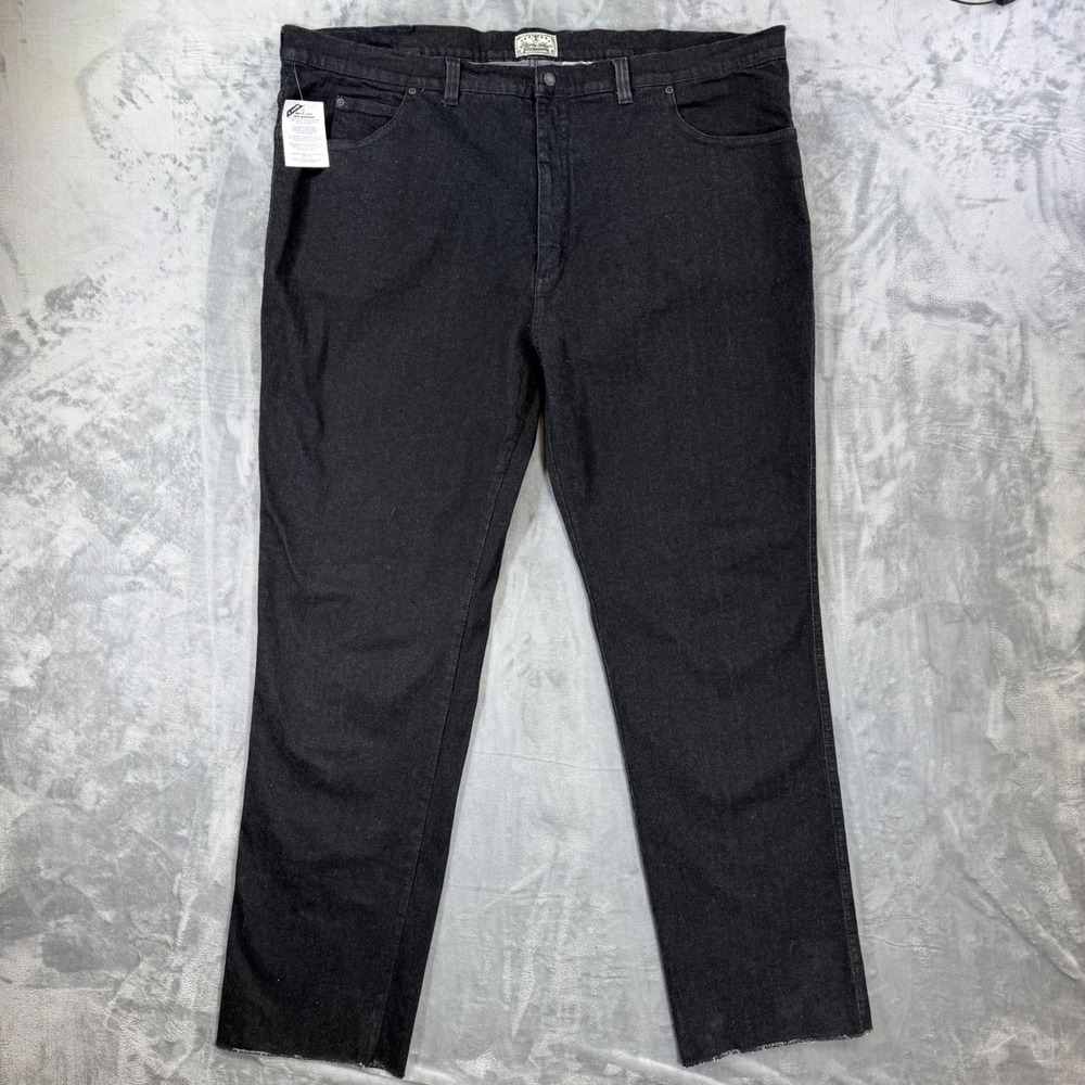 Vintage New Relaxed Fit‎ Straight Jeans Men's Size 52x38 Black Liberty Blues